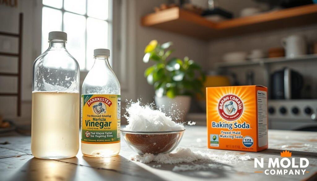 Vinegar and baking soda for mold